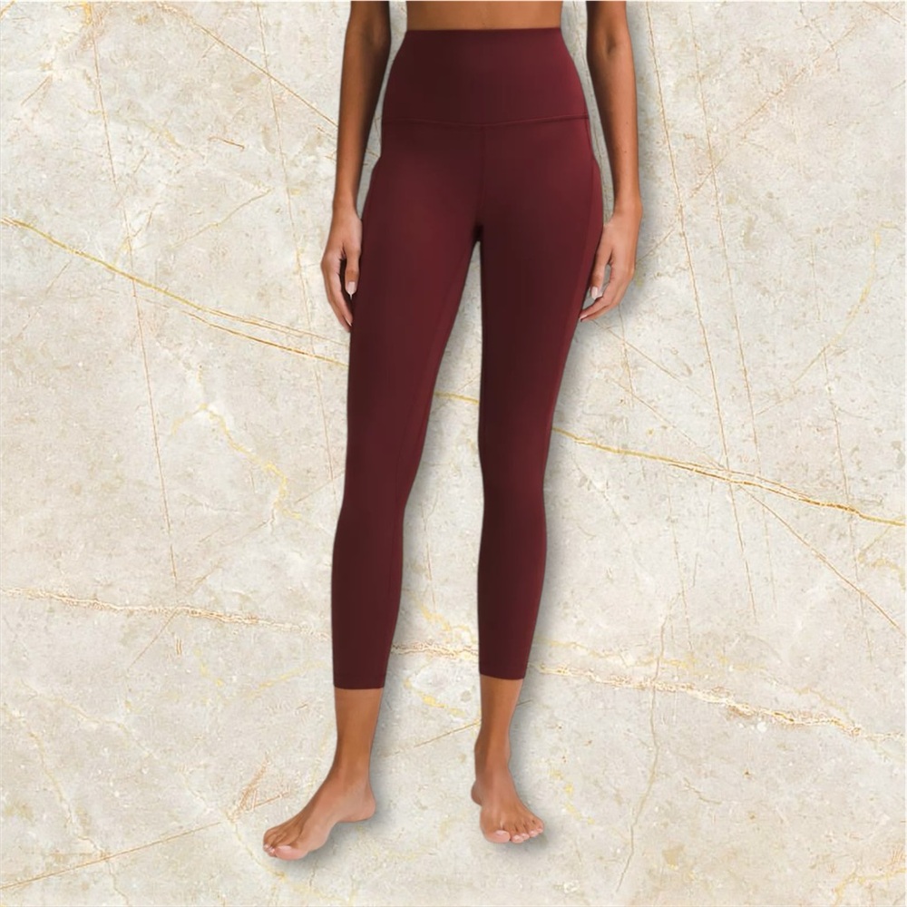 Lululemon Burgundy High-Waisted Leggings
